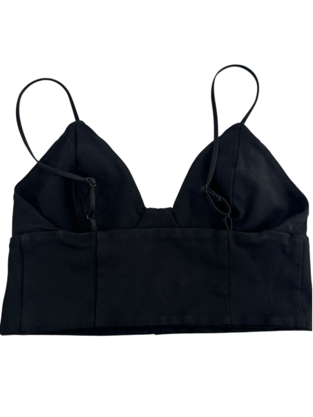 Aritzia free ling Black Spaghetti Strap Bustier Top festival whimsy goth sz 0 - Picture 3 of 6